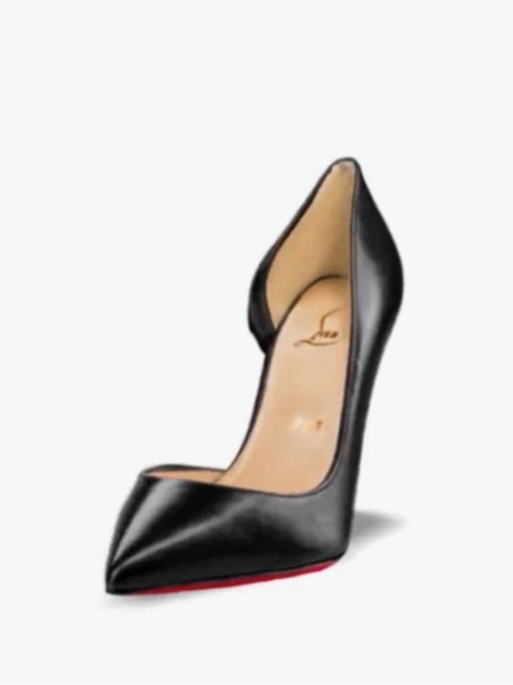 Christian Louboutin IRIZA Black  Leather D'Orsay Pump. Includes Dust bag and Box